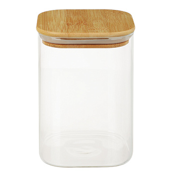 Vetta ЭКО Вуд Банка для хранения 1000мл, 828-002, стекло, бамбук