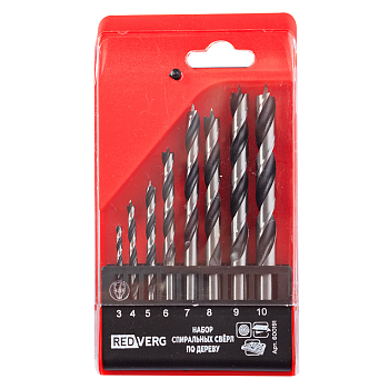 Набор сверл по дереву REDVERG 8 шт HCS(600191)