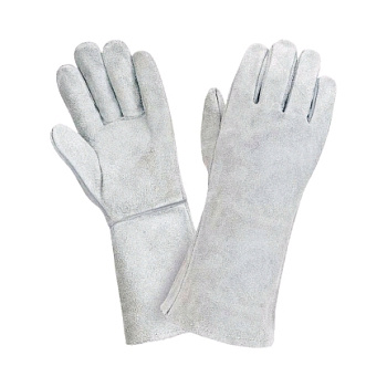 Краги спилковые комбинированные 5-палые Докер Люкс