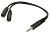 Переходник (3.5MM JACK M - 2X3.5MM JACK F) 0.1М Ningbo JAAC170