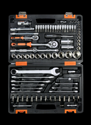 Набор инструментов АВТО, 1/2" , 1/4" , CrV, в кейсе 82 предм Вихрь 73/6/7/6