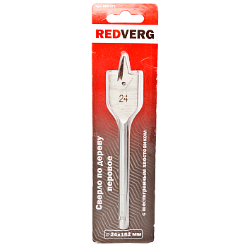 24 Сверло по дереву RedVerg перовое HCS 24 мм(600271)