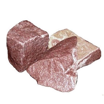 Камень малиновый кварцит колотый, сред. фракции кор (20 кг)