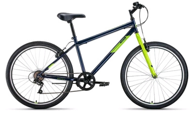 26 ALTAIR MTB HT 26 1.0 (26" 7 ск. рост. 17") 2022, темно-синий/зеленый, RBK22AL26100