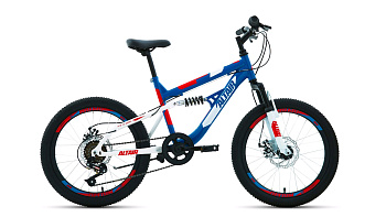 20 ALTAIR MTB FS 20 disc (рост 14" 6ск.) 2020-2021, синий/красный Велосипед