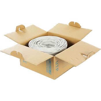 UTP 4 пары cat.6 solid 0.55мм CCA 305м серый