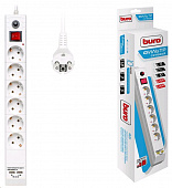 Buro BU-SP1.8_USB_2A-W 1.8м (6 розеток) белый (коробка) Сетевой фильтр