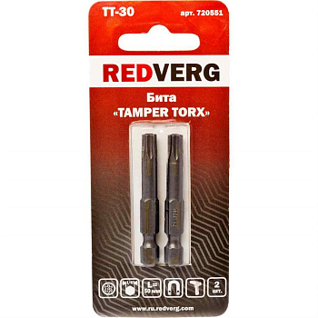 Бита Redverg Torx Tamper 30х50 (2шт.)(720551)