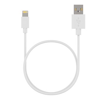 USB  2.0  AM/Lightning 1м Maxvi MC-03 white