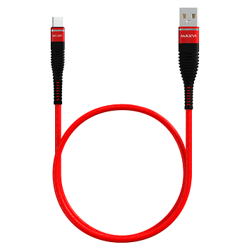 USB  2.0  AM/TypeC 1м Maxvi MC-05T red
