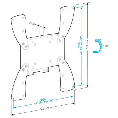 Holder LCDS 5058 черный глянец