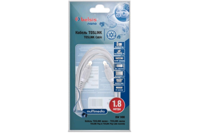 Аудиокабель (TOSLINK M - TOSLINK M) 1.8м Belsis BW1490