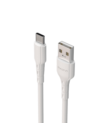 USB  2.0  AM/TypeC 2м Maxvi MC-C02 plus white