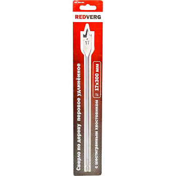 17 Сверло по дереву RedVerg перовое HCS 17x300 мм(600821)