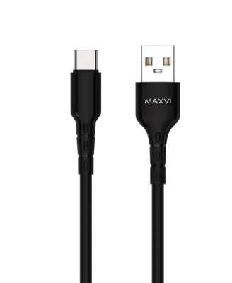 USB  2.0  AM/TypeC 2м Maxvi MC-C02 plus black