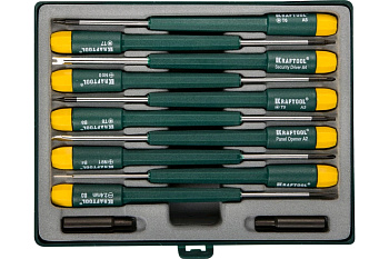 Отвертки для ремонта мобильных телефонов 12 предметов "" (Kraftool) 25616-H12