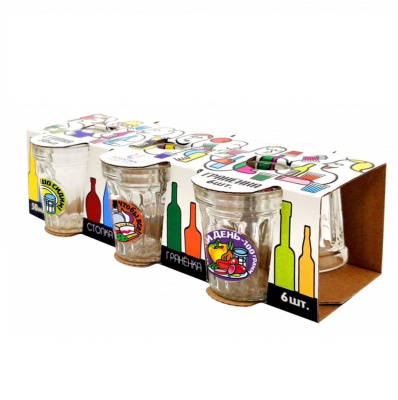 Набор рюмок 50мл 6 шт арт 617-Д Тосты