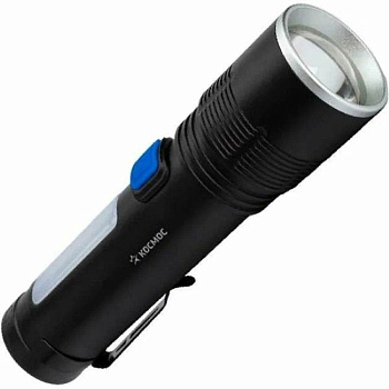 Фонарь ручной аккумуляторный Космос 133 10Вт+2ВтCOB zoom 18650 1800мАч