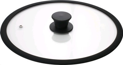 Крышка стекл 28 см с пароотводом (толщина 4 мм)