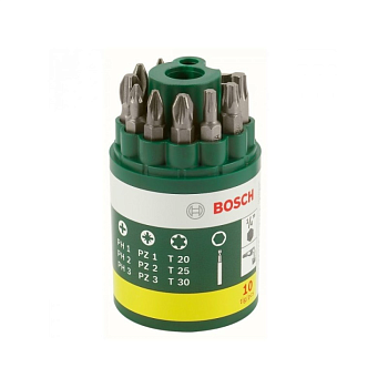 Набор бит Bosch (PH,PZ,T) 9шт +универсальный держатель (452)